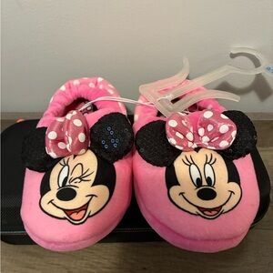 Disney Pink Minnie Mouse Kids Slippers